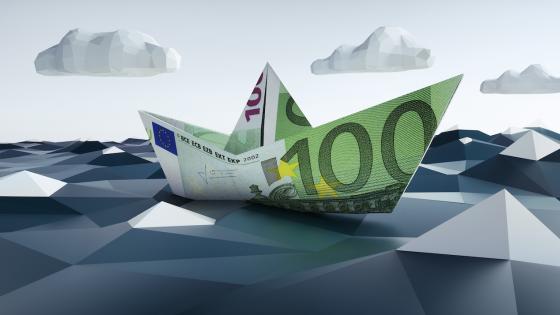 Euro origami boat