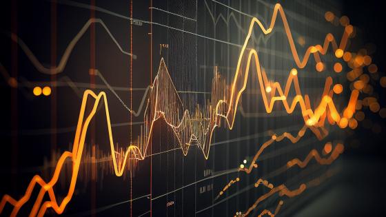 Glowing lines on chart